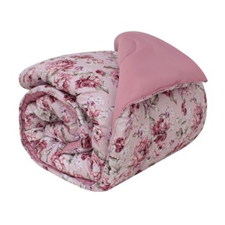 Edredom Zelo Super Soft Casal 170 Fios - Bouquet Rosa