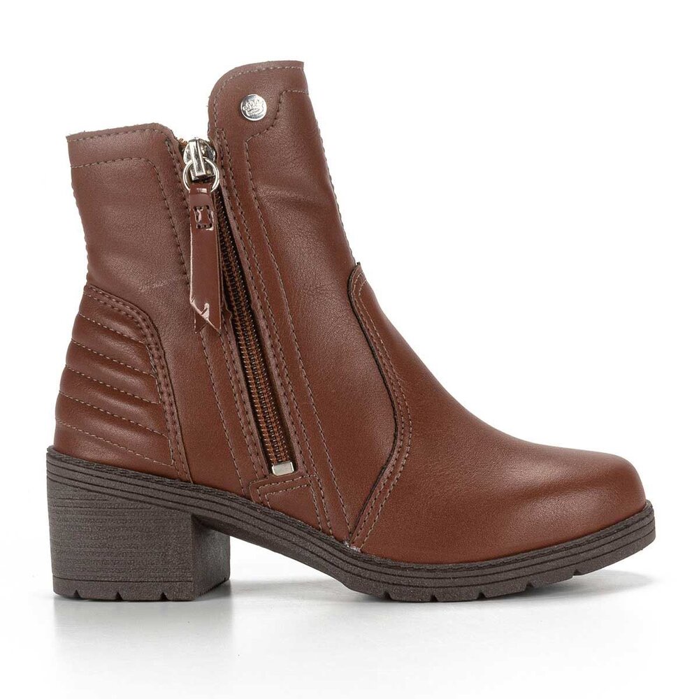 Bota Infantil Pink Cats de Cano Curto Marrom Castanho V3372