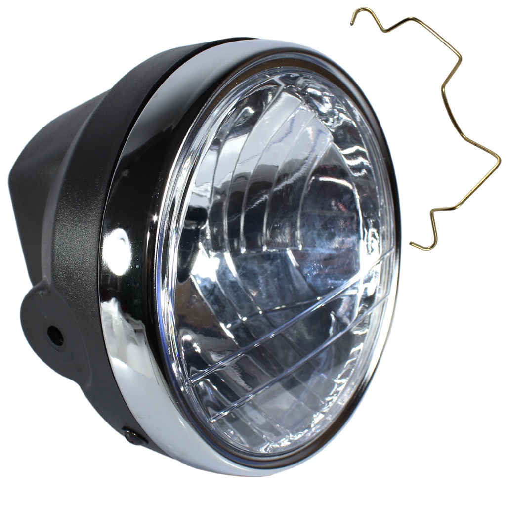 Farol completo CG150 Titan Sport 2004 a 2008 aro cromado