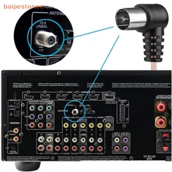 [Antena FM 75 Ohm F Tipo Conector Macho Para Receptor De Sinal Estéreo De Rádio Doméstico Aéreo