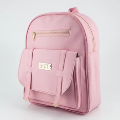 Mochila Feminina Estilosa Pequena De Costas Mochilinha Chaveiro Pompom Promoção
