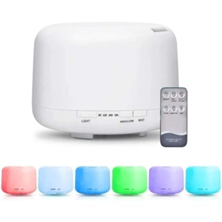 Difusor Aromatizador Umidificador Led Ultrassônico 5 em 1 500ml Luzes Coloridas com Controle pode o uso de essência