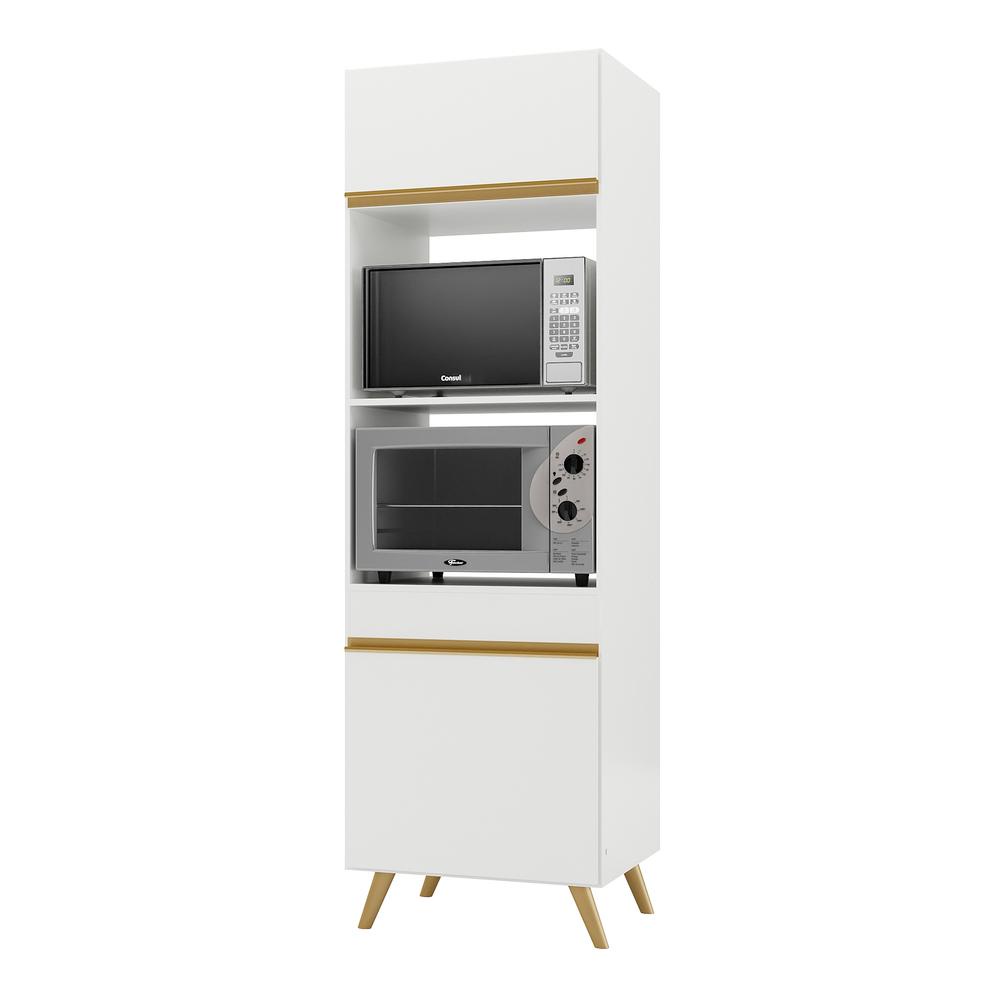 Paneleiro 2 Portas para Forno e Microondas Multimóveis Veneza GW FG3679 Branco - Home & Living