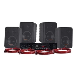 Kit Som Ambiente 400w Hayonik Bluetooth Usb Amplificador 4 Caixas