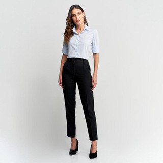 Camisa Feminina Azul Listrada