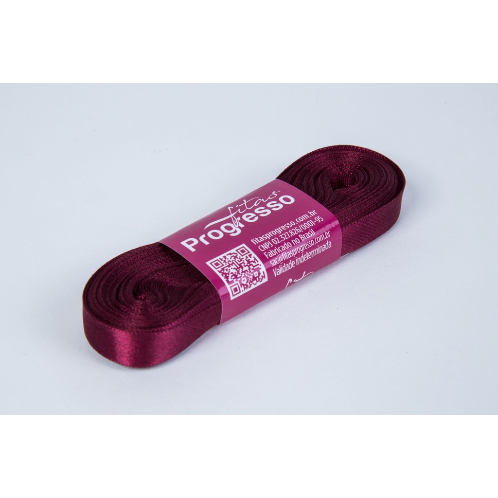 Fita de Cetim Marsala Cor 1355 - 01 unidade - Progresso - Ultra Embalagens em Oferta na Shopee