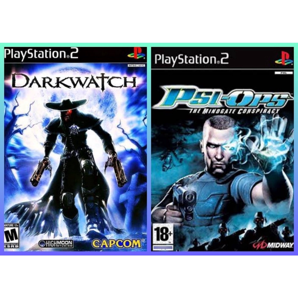 Jogo Ps 2 Darkwatch E Psi-ops - Ps2 Kit 2 s