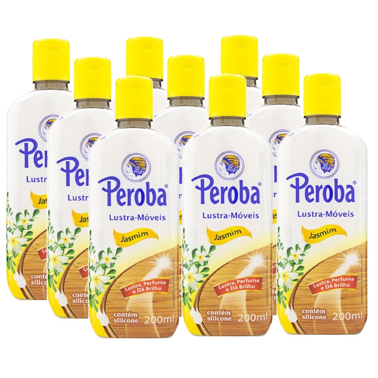 kit 9 Lustra Móveis Peroba Jasmim King 200ml