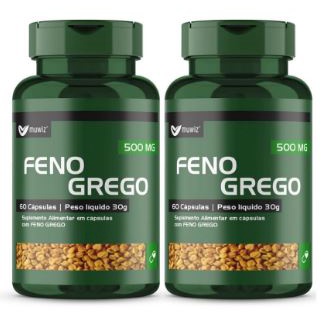 Kit 2x Fenogrego 120 cápsulas (total) 500mg Feno Grego Muwiz