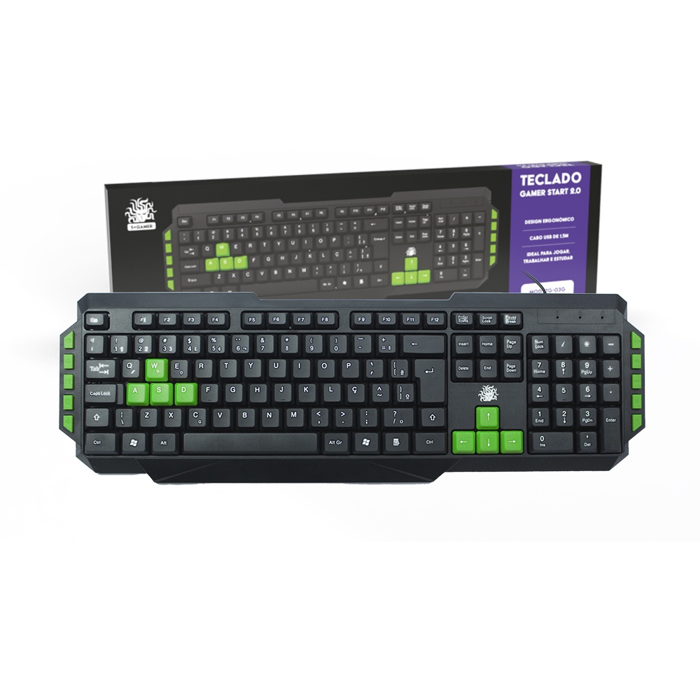 Teclado Gamer Semi Mecânico de alta Qualidade Original 5+