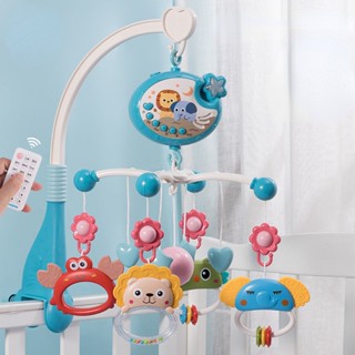 Baby Criby Mobile Rattles Toys Controle Remoto Estrela De Projeção Temporização De Brinquedos De Cama Recém-Nascido Sino Carrossel Brinquedo Musical 0-12M Presentes