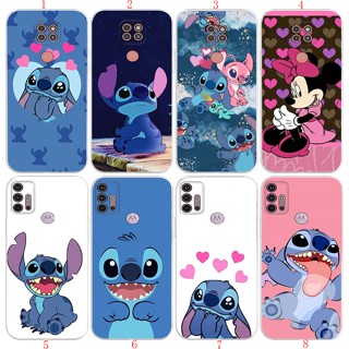 Moto G52 G42 G32 G22 G23 G60S Desenho Animado Anime Lil Stitch Nova Caixa De Telefone Transparente Macia