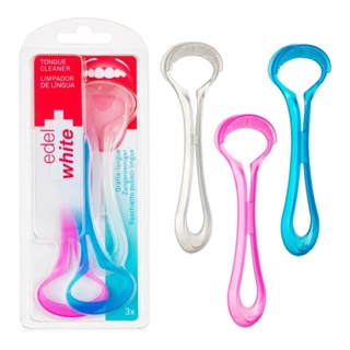 Limpador de Língua 3 unidades Rosa Azul Cristal Edel White em Oferta na Shopee