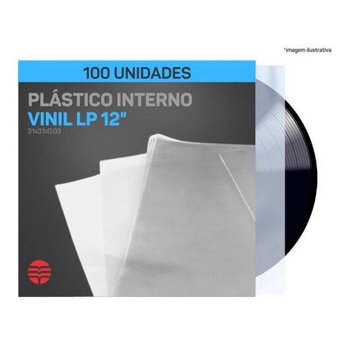 Plastico Vinil Lp Interno  - 100 Unidades