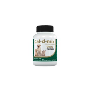 Suplemento Cal-d-mix 30 Comprimidos Vetnil Para Cães E Gatos