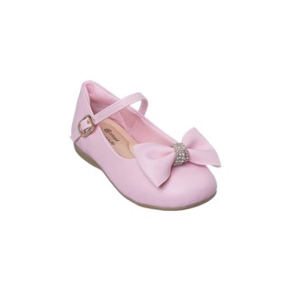 Sapatilha Infantil Ortopé Fofura Laço com Strass Rosa