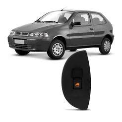 Botão Vidro Eletrico LiGA Desliga p/ Carro Palio Young Simples Led Ambar