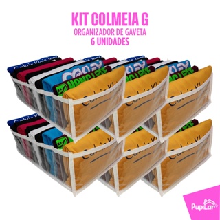 Kit 6 Colmeias Organizadoras G Para Camisetas (10x25x35) Guarda Roupas Armários - Pupilar em Oferta na Shopee