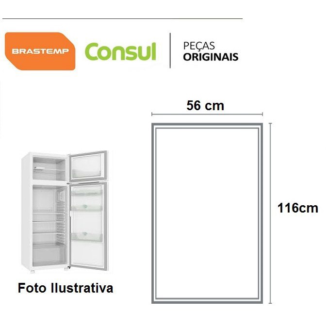 borracha Brastemp / Consul Modelo Brf 32 / Brd 32-33 / Crd32-33-34-35 - GELADEIRA / INFERIOR