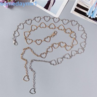 Somedaymx1 Cinto Feminino Moderno Coração Vazado De Metal Com Corrente De Cintura Coração / Multicolorido