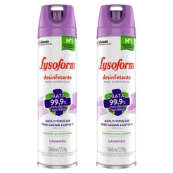 Kit 2 Lysoform Aerossol Uso Geral Lavanda 360ml
