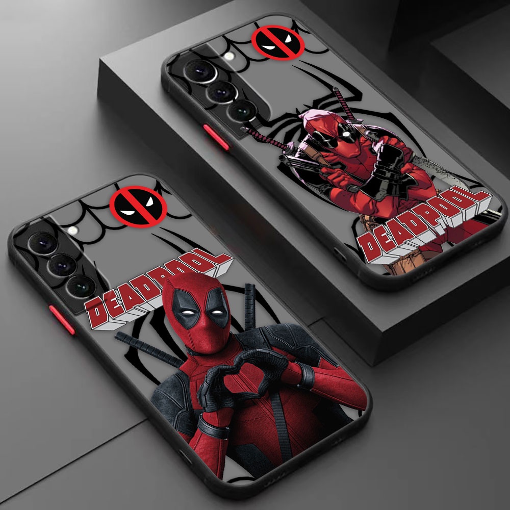 Deadpool Marvel Significa Super HeroMatte Estojo Para Celular Samsung Galaxy S23 S22 S21 S20 S10 S10E S9 S8 Nota 20 10 Plus Lite Ultra 5G Capa Telefone Com Toque De Pele