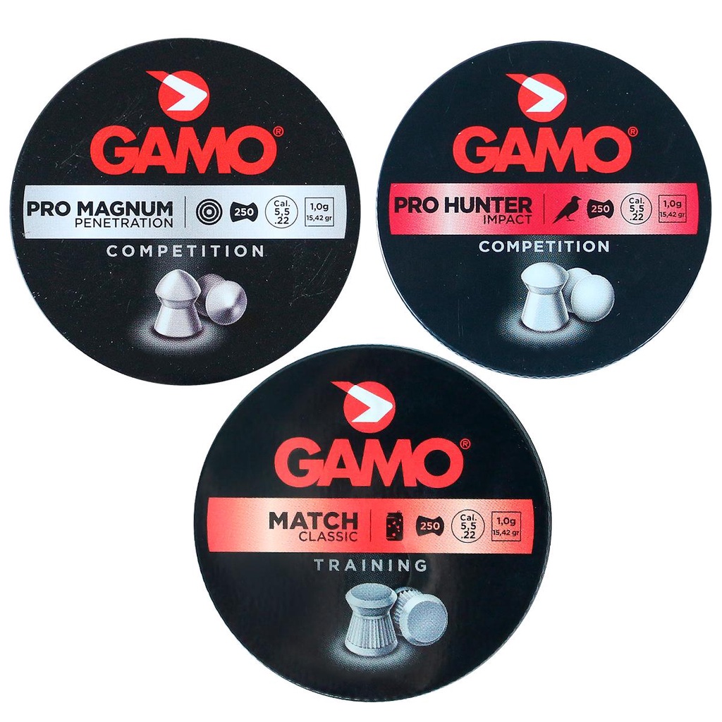 Kit 03 Latas de Chumbinhos Gamo 5.5mm Pro Magnum +Pro Magnum + Hunter Impact em Oferta na Shopee