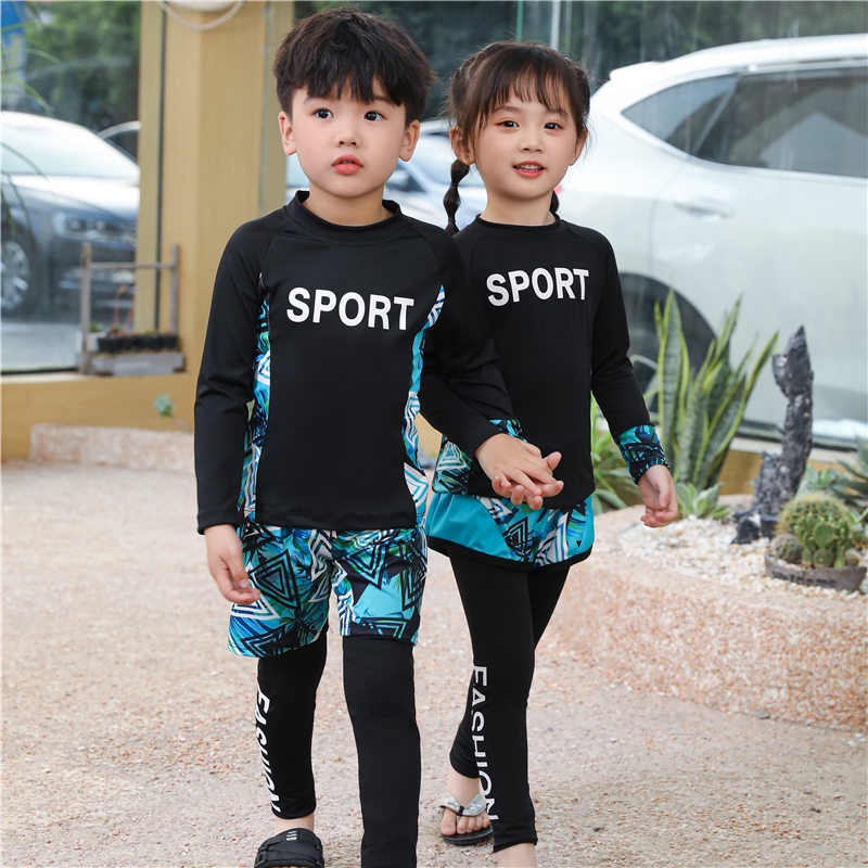 Roupa de banho infantil de manga comprida Roupa de banho infantil Roupa de banho infantil masculina Roupa de banho solar de manga comprida roupa de surf protetor solar para meninas Roupa de banho infantil de primavera quente Roupa de banho de estampa infa