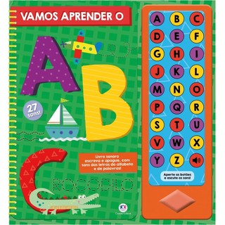 Livro Sonoro Vamos aprender o ABC em Oferta na Shopee