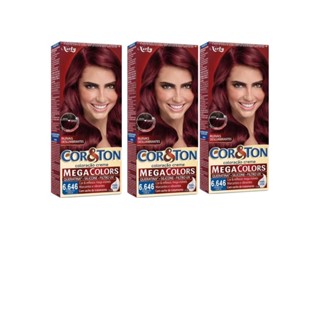 Kit 3 Tinta De Cabelo Cor E Ton 6.646 Vermelho Cereja