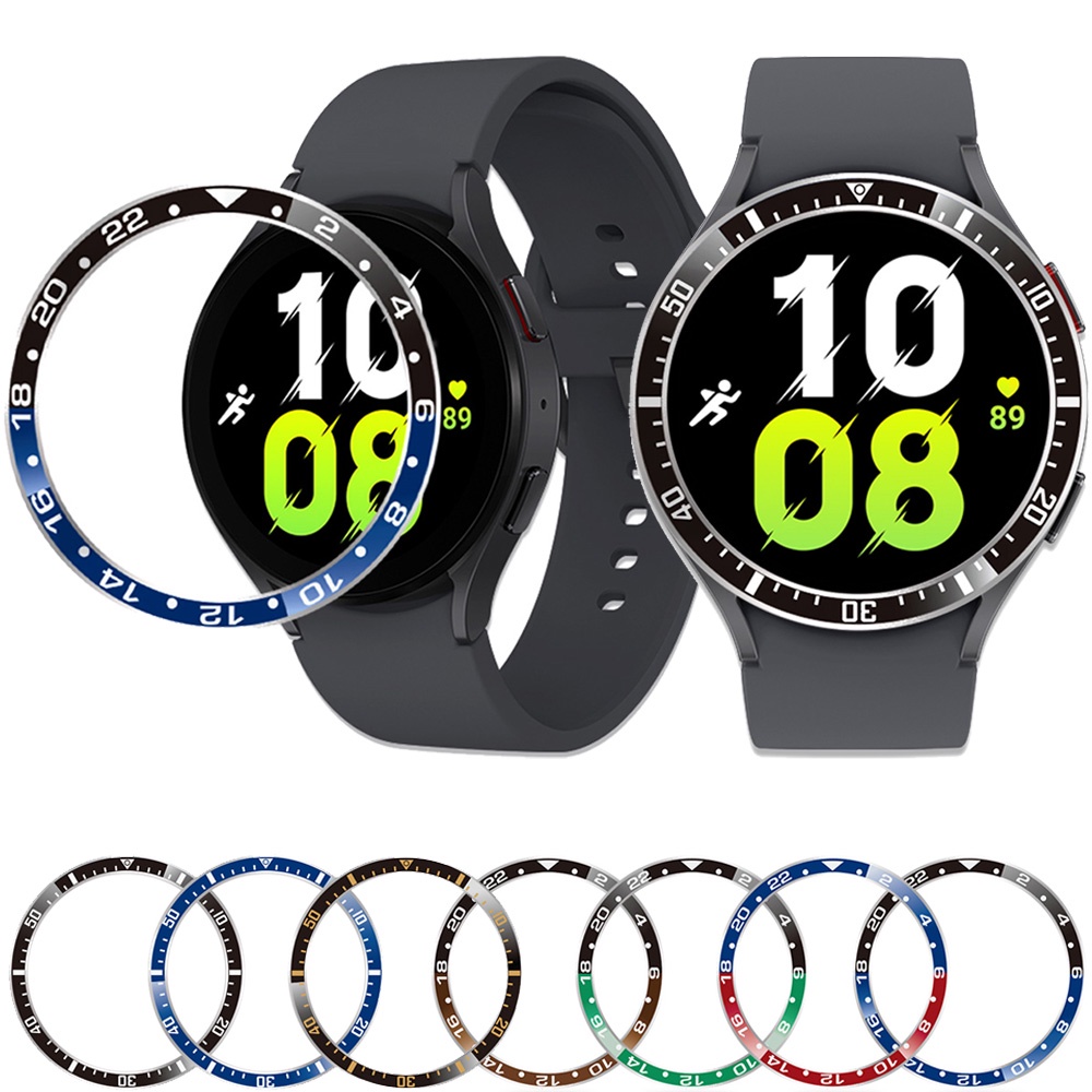 Para Relógio Samsung Galaxy 5 4 40mm 44mm/Watch4 Clássico 46mm 42mm Bezel Ring Styling Proteção Da Tampa Caixa De Aço Inoxidável