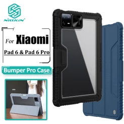 Nillkin Flip Case Pro Para Xiaomi Pad 6 Pro / Pad 6 Deslizador De Câmera Com Tudo Incluído 360 ° Capa Protetora À Prova