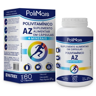Vit Polimais A-Z 60 Caps Imunidade Energia Metabolismo em Oferta na Shopee