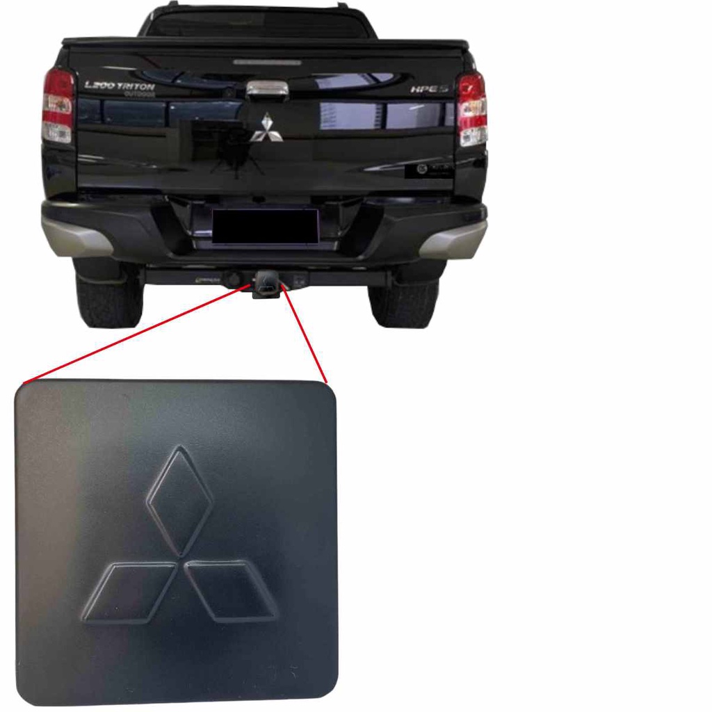 Tampa do Engate de Reboque L200 Triton emblema da Mitsubishi