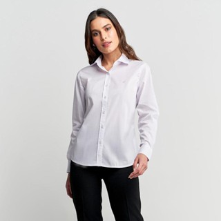 Camisa Feminina Rosa Listrada