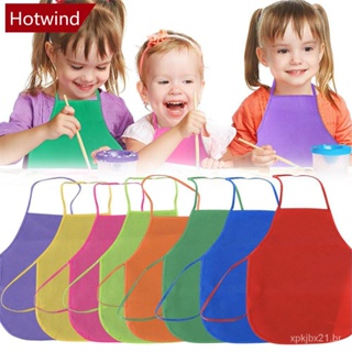 HOTWIND Avental unissex colorido para crianças pintura lisa não tecida A3Z7 DVWQ em Oferta na Shopee