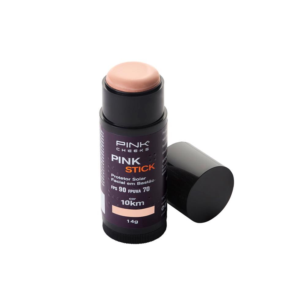 Pink Cheeks Pink Stick FPS 90 FPUVA 70 10Km Protetor Solar Facial com Cor 14g - Beauty