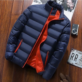 Jaqueta Masculina De Algodão Espessada De Inverno , Quente , À Prova De Vento , Gola Alta , Casual , Esportiva , Casaco