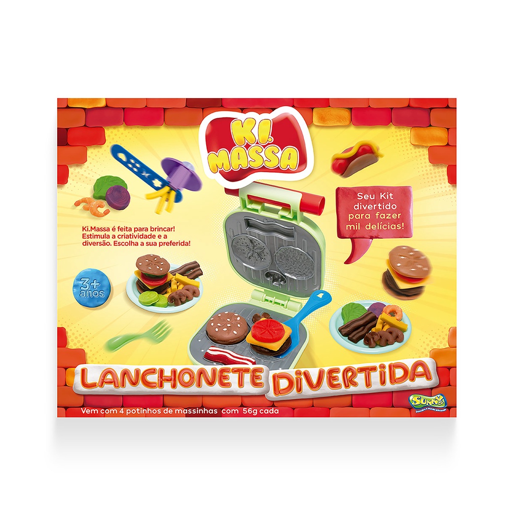 Ki Massa - Massinha Modelar Infantil Lanchonete Divertida