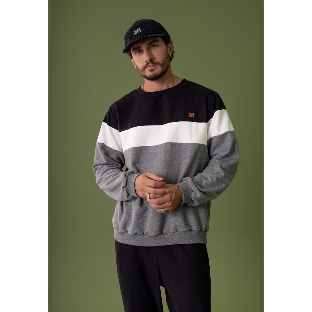 Blusão Masculino em Moletom Tricolor The Philippines - Men Clothes