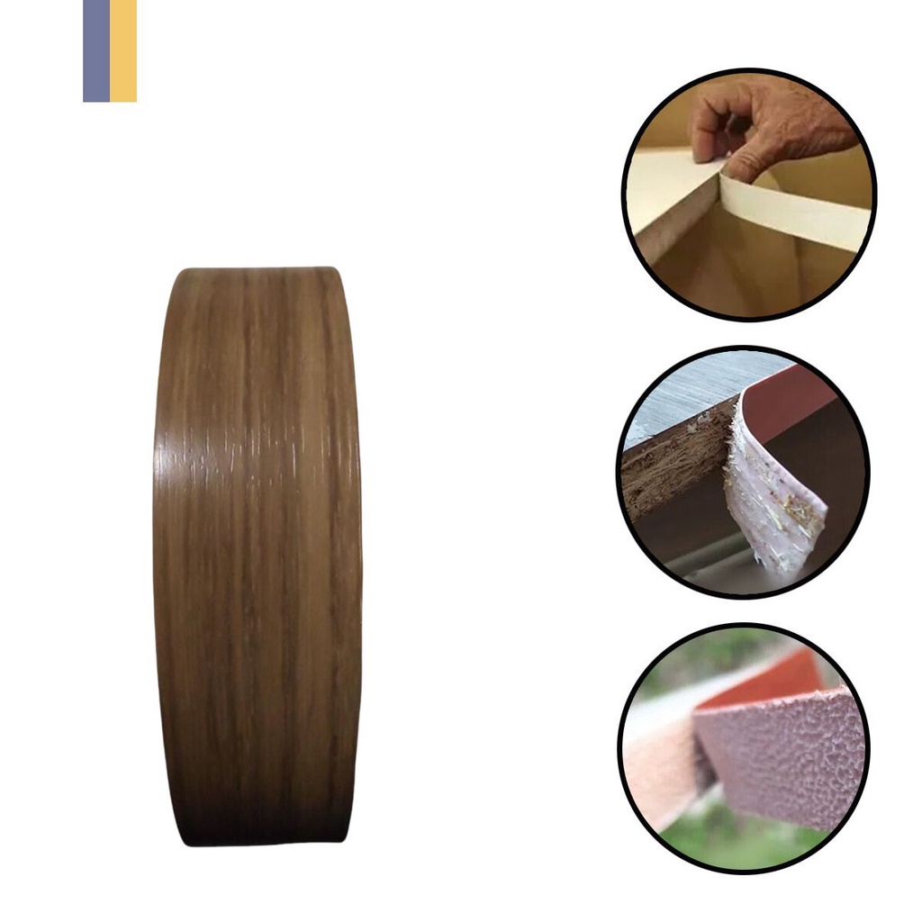 Fita De Borda Pvc Para Madeira Nogal Sevilha Tx 22mm x 10m Moveis Rehau