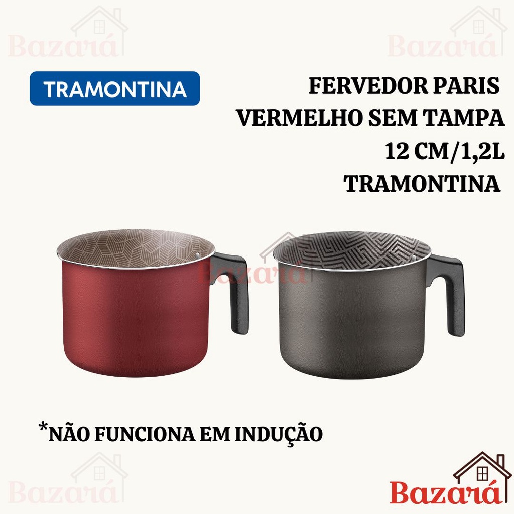 Fervedor Leiteira Tramontina 12 cm/1,2L sem tampa Paris Antiaderente