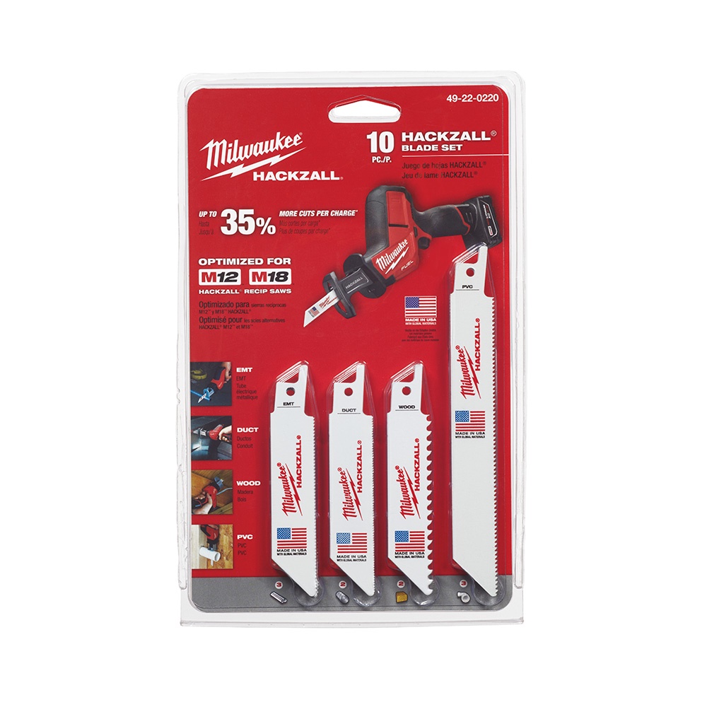 Kit Lamina Mini Serra Sabre C/10 Pçs 49-22-0220 Milwaukee