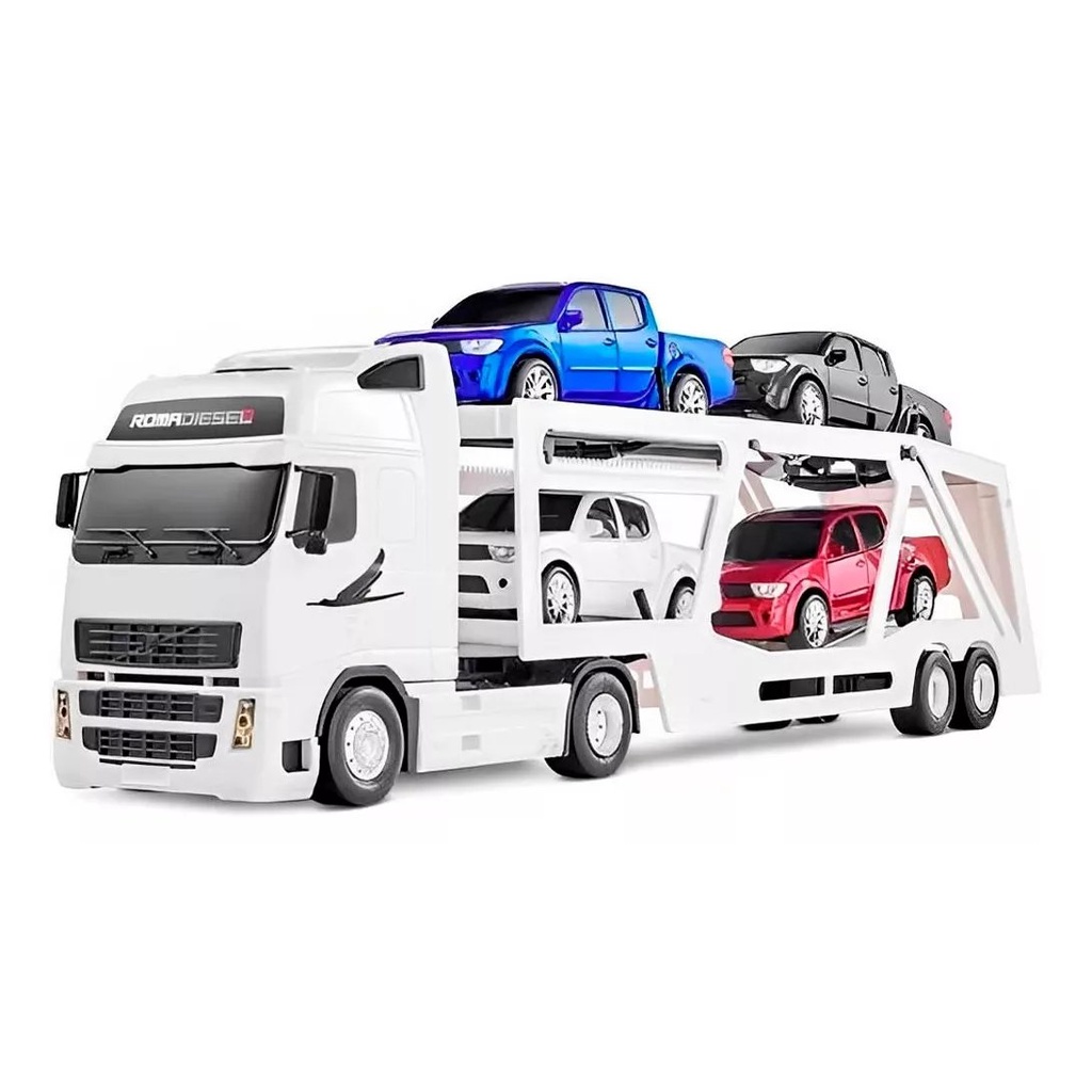 Brinquedo Caminhão Cegonheira Diesel Rx Branco 1309 Roma