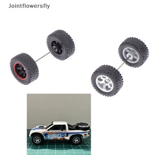 JTFF Inovador E Prático 1Set DIY Racing Vehicle Toys 1 : 64 Rodas De Carro Para Pneus De Borracha Com Eixo De Roda Modelo Modificado Parte FY