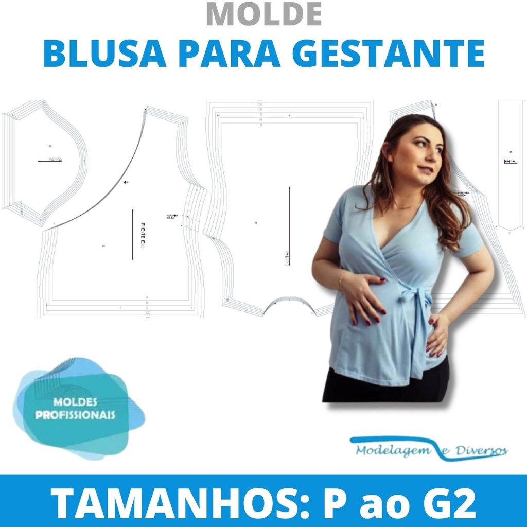 MOLDE BLUSA GESTANTE, MODELAGEM&DIVERSOS, CORREIOS
