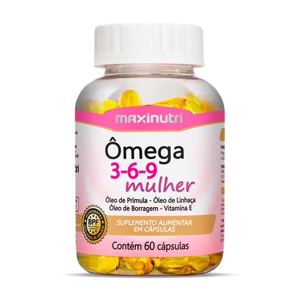 Ômega 3-6-9 Mulher 60 Capsulas Maxinutri