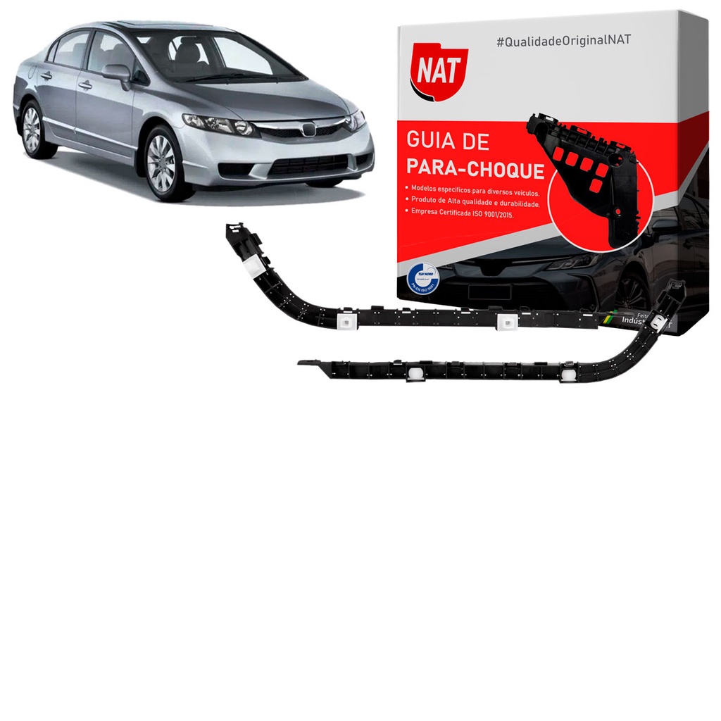 Suporte Guia Parachoque New Civic 2007 Até 2011 Traseiro