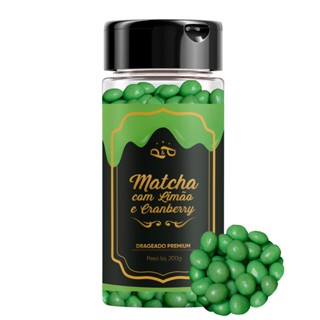 Drageado Chocolate Cranberry Matcha com Limão Pote 200g- P&P