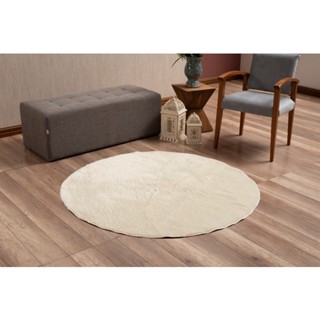 Tapete Centro Sala Redondo 1,4M/1M Pulúcia/emborrachada LUXUOSO